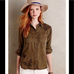 Anthro Holding Horses Butterfly Embroidered Top 4